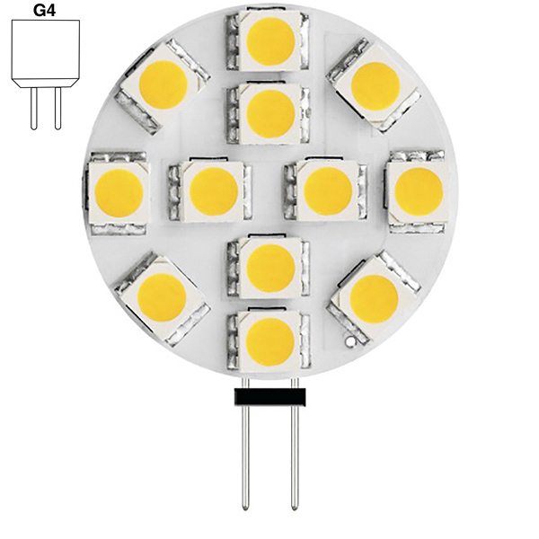 Century Lampadina LED Bispina PIXY 10-30V 2W Attacco G4 3000K 170LM